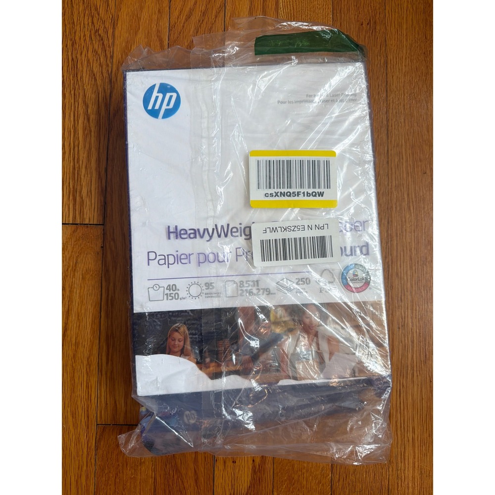 HP HeavyWeight Project Paper 8.5x11 40lb 95 Brightness 250 Sheets Z4R14A